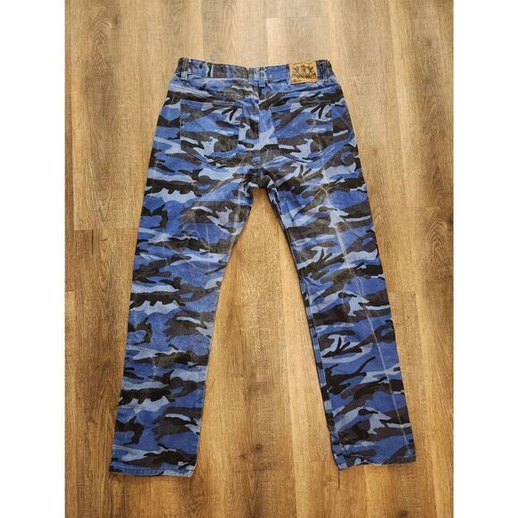 Noiz Y2K Mens camouflage Denim Jeans Multicolor size 34x32* measured - Picture 2 of 8